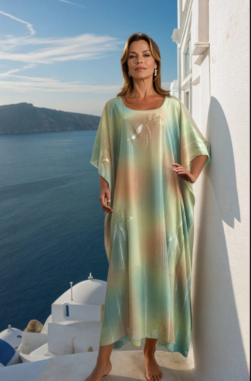 Καφτάνι Βάφτιση, Γάμος με χρώματα Πράσινο, Καφέ σοκολά, Ασημί.