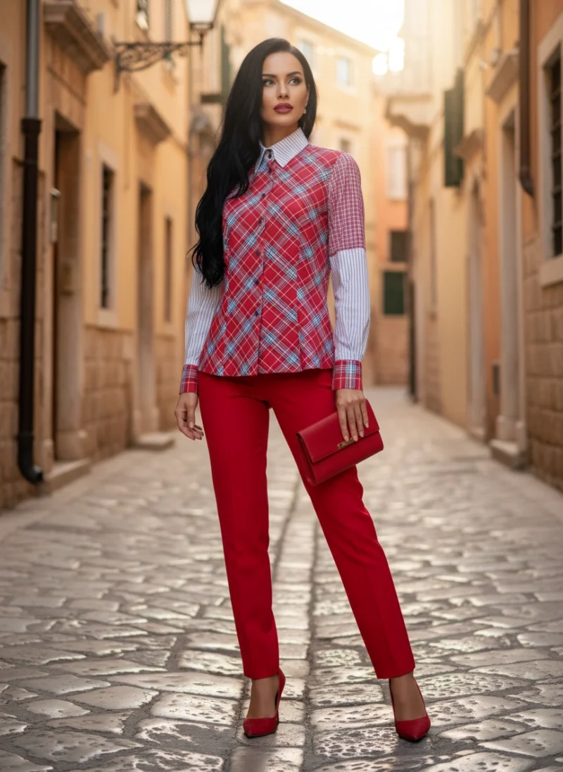 Πουκάμισο Καρό Κόκκινο Ιταλικό.