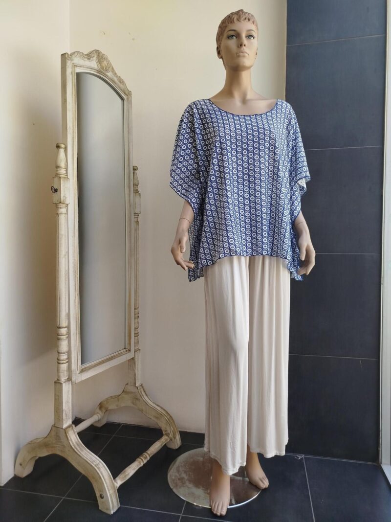 Καφτάνι, πόντσο, μπλούζα Έθνικ Μπορντό, Άσπρο, Μαύρο, Γκρι.