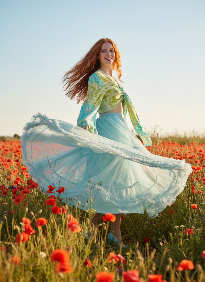 Φούστα Τούλινη στο Χρώμα της Μέντας.