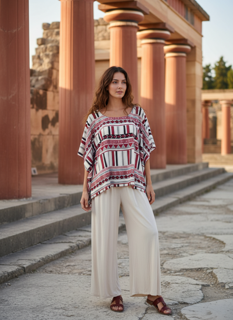 Καφτάνι κοντό Εμπριμέ