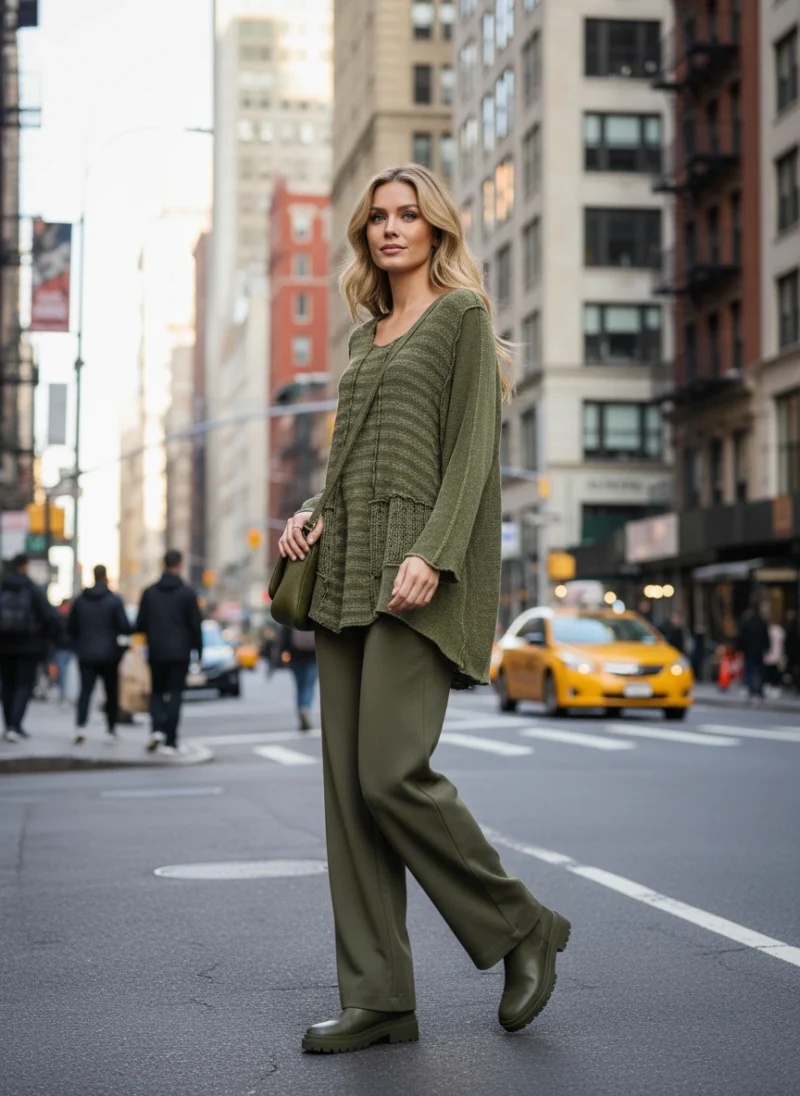 Ιταλική Μπλούζα Πράσινη Πάτσγουερκ