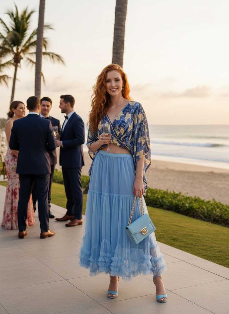 Φούστα Τούλινη Γαλάζια