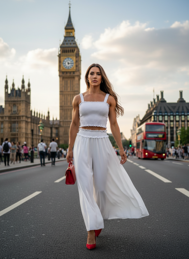 Άσπρο Τοπ ελαστικό Χειροποίητο.