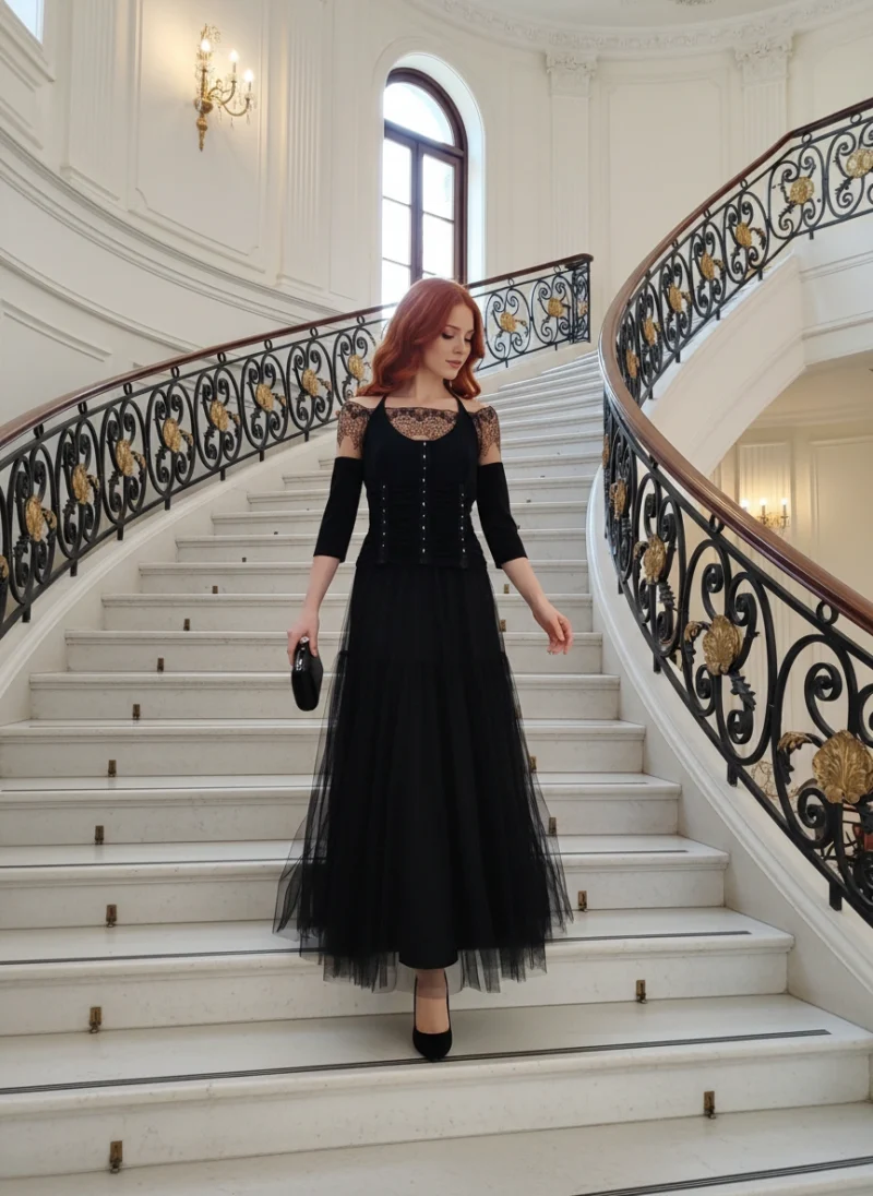 Γαλλική Μπλούζα με Δαντέλα.