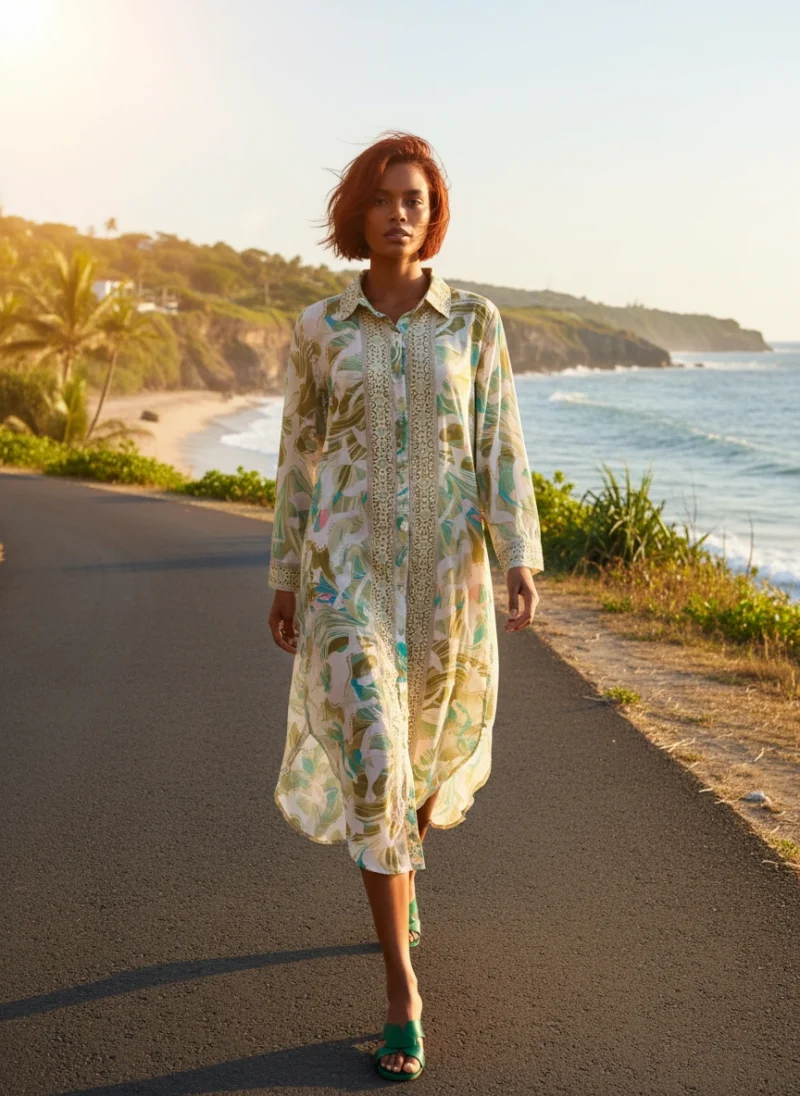 Πουκαμίσα - Φόρεμα εμπριμέ.