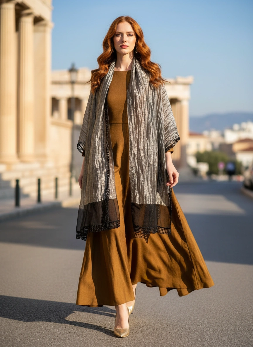 Ασημί Εσάρπα Βραδινή. Ασημί Εσάρπα Βραδινή.