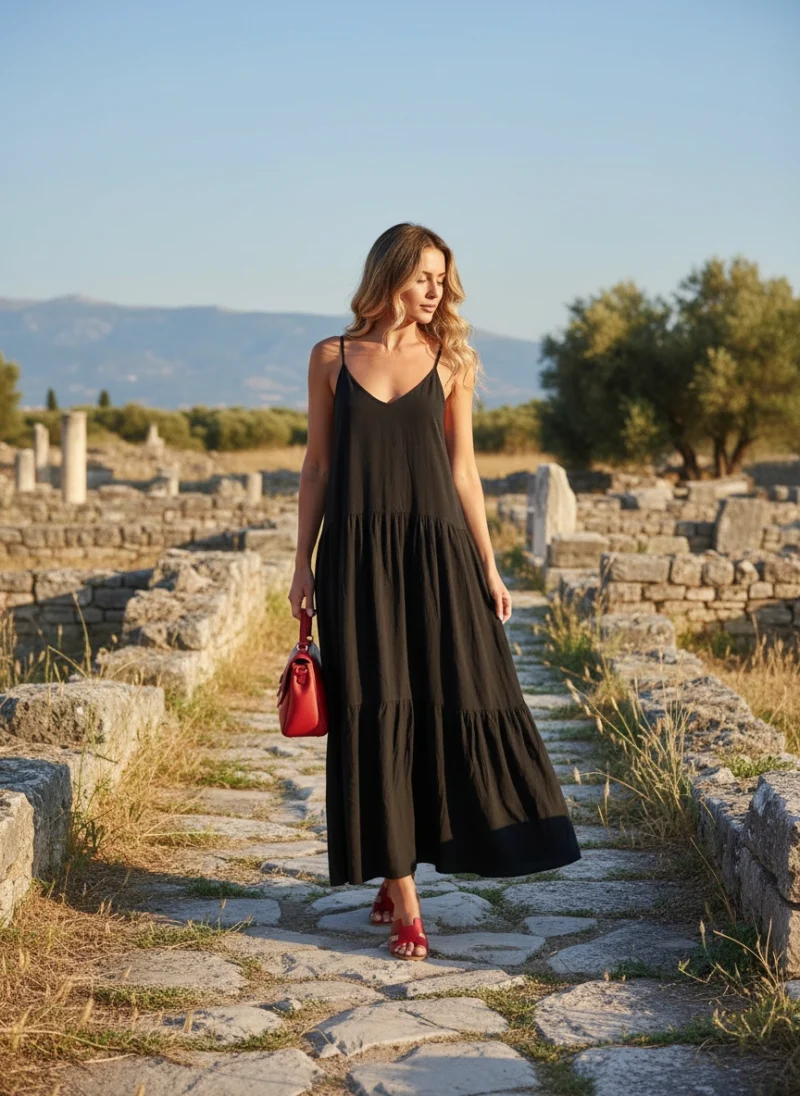 Φόρεμα καθημερινό μαύρο.