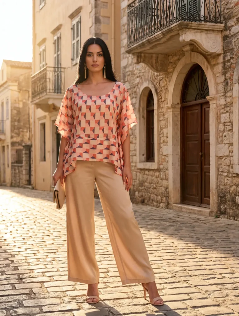 Πόντσο μουσελίνα μωβ .