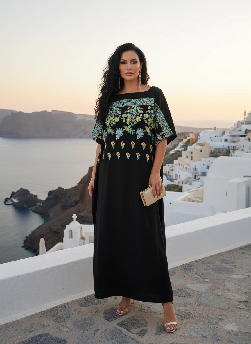 Καφτάνι Μαύρο Κεντημένο. Καφτάνι Μαύρο Κεντημένο.